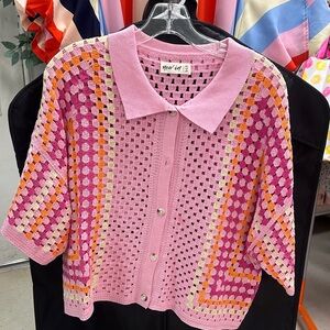 Colorful Women's Knit Cardigan